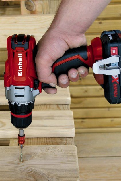 Шуруповерт-дриль Einhell TE-CD 18/2 Li Kit, PXC, акум., 2х18В 1.5Ah, ШЗП, 44Нм, 350/1250 об/хв, 1.25кг