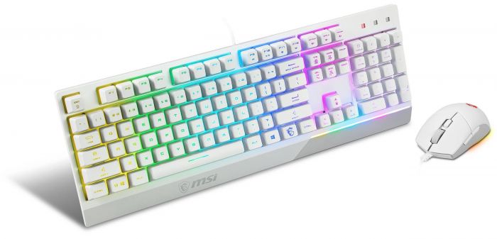 Геймерська клавiатура i миша MSI Vigor GK30 COMBO WHITE UA S11-04UA302-CLA