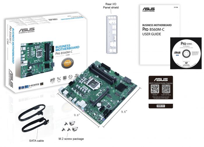 Материнcька плата ASUS PRO B560M-C/CSM s1200 B560 2xDDR4 HDMI-2x DP CSM mATX