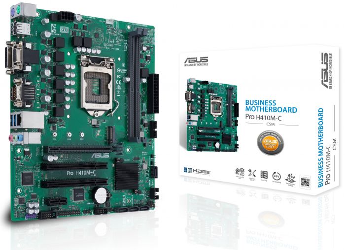 Материнcька плата ASUS PRO H410M-C/CSM s1200 H410 2xDDR4 M.2 HDMI-DVI-VGA mATX