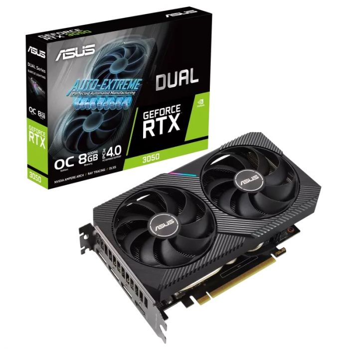 Вiдеокарта ASUS GeForce RTX3050 8GB GDDR6 DUAL OC LHR