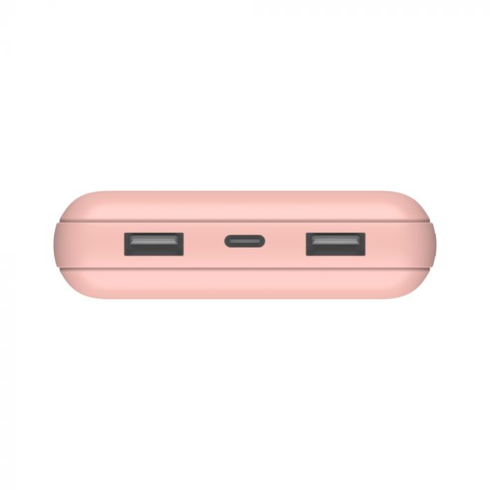 Універсальна літієва батарея Power Bank Belkin 20000mAh 15W Dual USB-A, USB-C Rose Gold