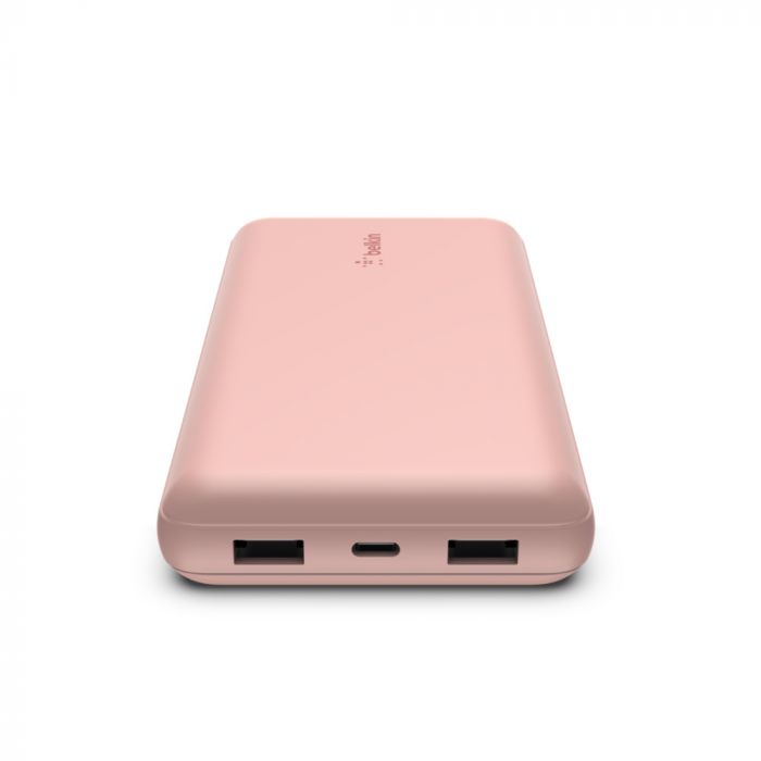 Універсальна літієва батарея Power Bank Belkin 20000mAh 15W Dual USB-A, USB-C Rose Gold
