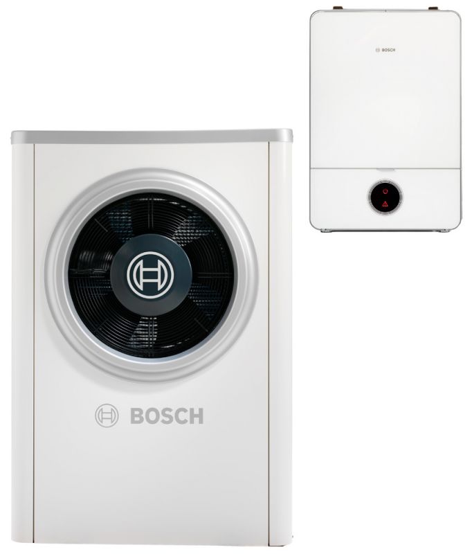 Тепловий насос повітря/вода Bosch Compress 7000i AW 13 B, 13 кВт при A7W35, триходовий змішувач
