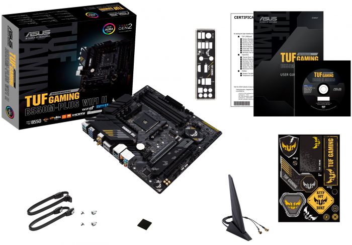 Материнcька плата ASUS TUF GAM B550M-PLUS WIF II sAM4 B550 4xDDR4 M.2 HDMI-DP Wi-Fi BT mATX