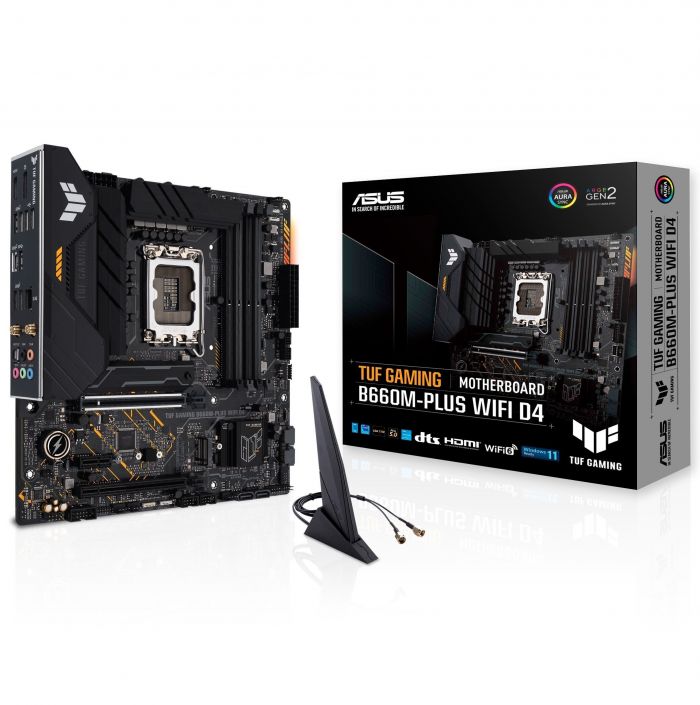 Материнcька плата ASUS TUF GAM B660M-PLUS WIFI s1700 B660 4xDDR5 M.2 HDMI-DP Wi-Fi BT mATX