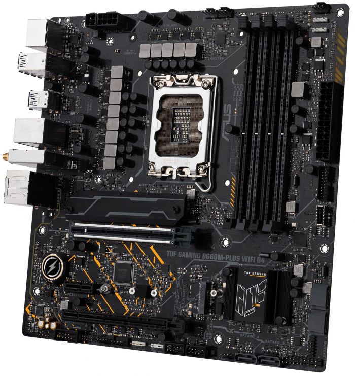 Материнcька плата ASUS TUF GAM B660M-PLUS WIFI s1700 B660 4xDDR5 M.2 HDMI-DP Wi-Fi BT mATX