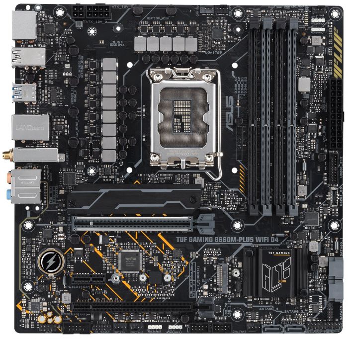 Материнcька плата ASUS TUF GAM B660M-PLUS WIFI s1700 B660 4xDDR5 M.2 HDMI-DP Wi-Fi BT mATX