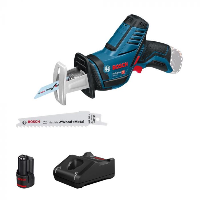 Пила шабельна Bosch GSA 12V-14, акум., 12В, хід 14.5, 3000 хід/хв, 1.2кг