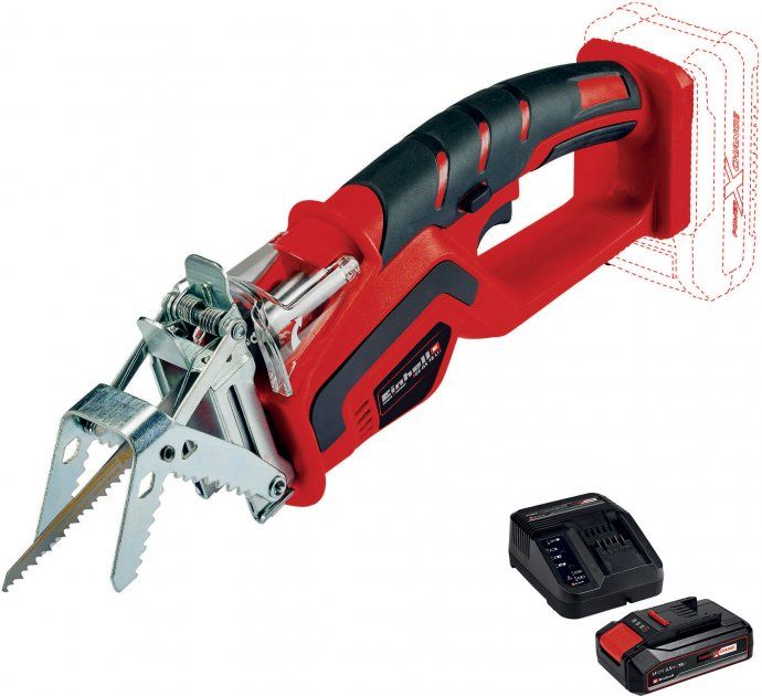Пила сабельна садова акумуляторна Einhell GE-GS 18 Li Kit 2,5 Ah, акум. 2,5 Аг, 150 мм, 1.14 кг