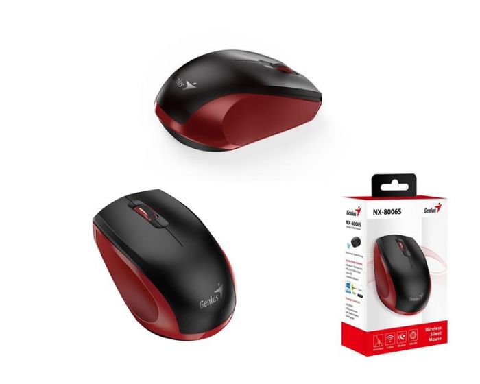 Миша Genius NX-8006 Silent WL Red
