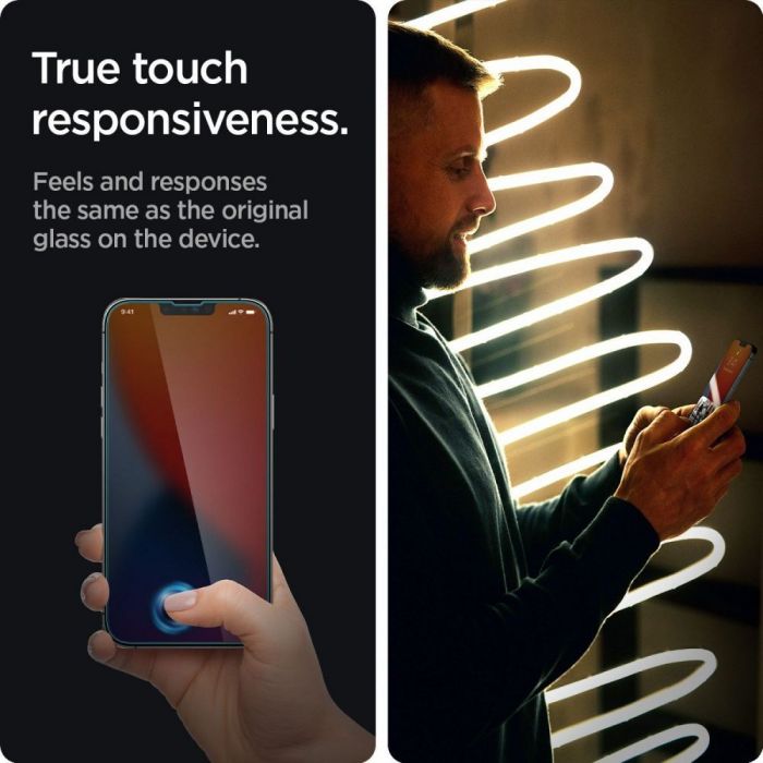 Захисне скло Spigen для Apple Iphone 13 Pro Max tR Slim HD Transparency Sensor Open (Anti-Glare/Privacy/1P)