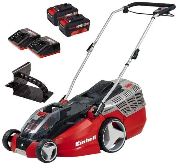 Газонокосарка Einhell GE-CM 43 Li M Kit, PXC, акум., 2x18В 4.0Ah, 43см, 63л, 16.5кг