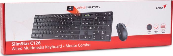 Комплект Genius C-126 SlimStar USB Black Ukr