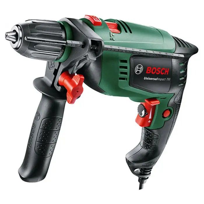 Дриль ударний Bosch UniversalImpact 700 X-line, 700Вт, ШЗП, 1.7кг, набір свердл і біт, кейс