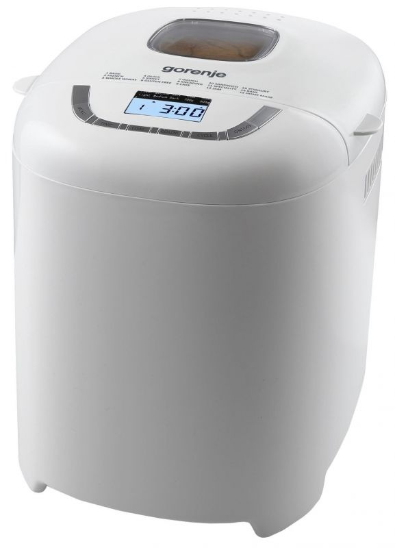 Хлібопічка Gorenje BM910WII/15 програм/550 Вт/дисплей/хліб 750-900 г/ білий