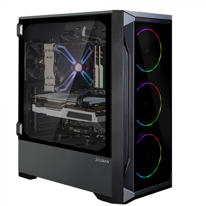 Корпус Zalman Z8 TG, MidT, 1xUSB2.0,2xUSB3.0, 3x120мм,скло (бічна панелы), без БЖ, чорний