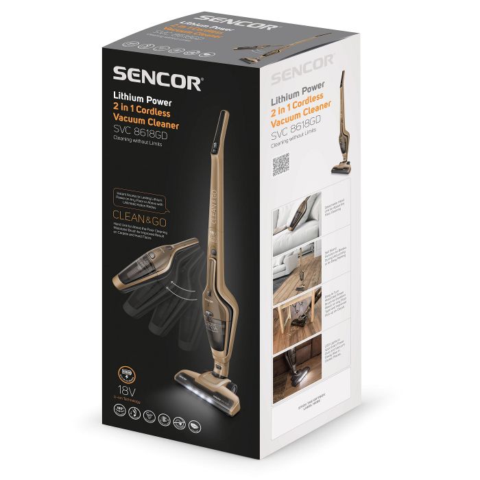 Пилосос акумуляторний  Sencor SVC8618GD