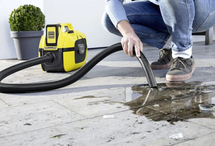 Господарський пилосос Karcher WD 1 Compact Battery, 18В, 7л, 1.2м, 3.14 кг, SOLO