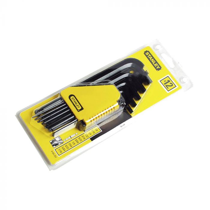Ключі шестигранні Stanley, набір 12 шт., 1/16 - 3/8"