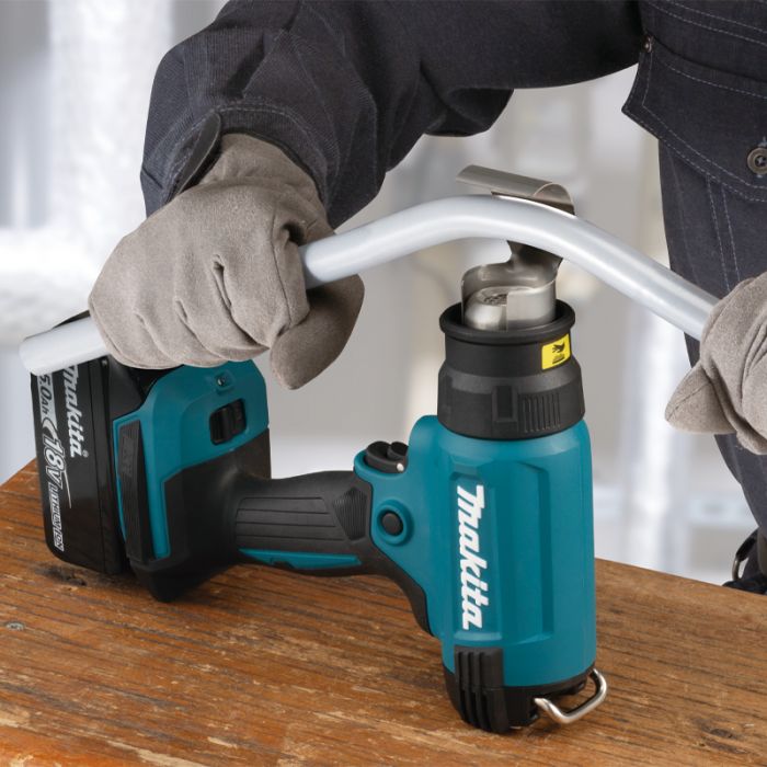 Фен будівельний Makita DHG180ZK акумуляторний, 18В, 550°C, 200 л/хв, SOLO