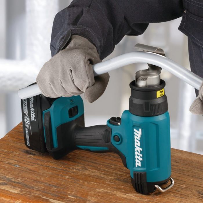 Фен будівельний Makita DHG181ZK акумуляторний, 18В, 550°C, 120/200 л/хв, SOLO