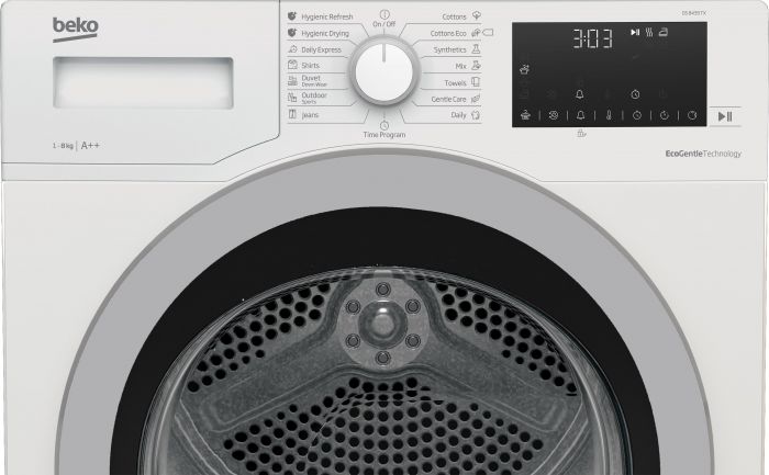 Сушильний барабан Beko DS8439TX - 60 см/8 кг/Heat-Pump/дисплей/15 прогр/A++/білий