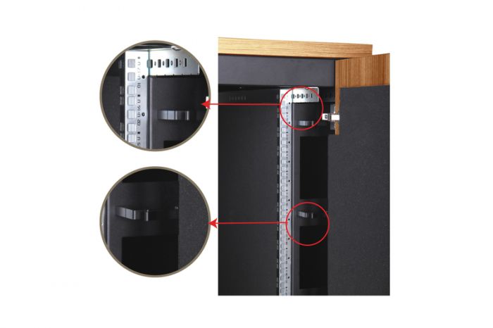 Шафа DIGITUS 19" 17U 750x1130, SOUNDproof, горіх, RAL 9005