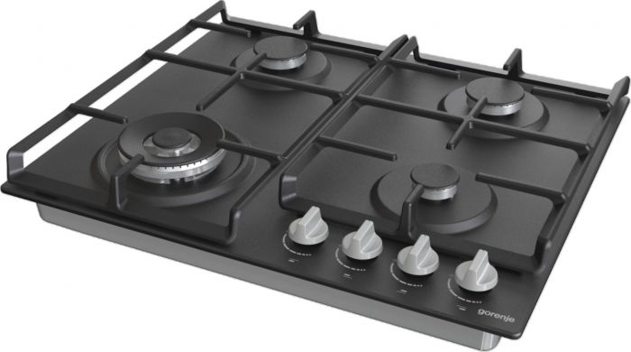 Варильна поверхня Gorenje GW641EXB/газов./поджиг/газ-контроль/чавунні реш./конфорка WOK/чорна