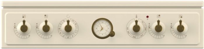 Плита Gorenje KS6250CLI/комбі/60х60/електрон.таймер з диспл./дух-71л/ електророзпал/гриль/слонової кістки