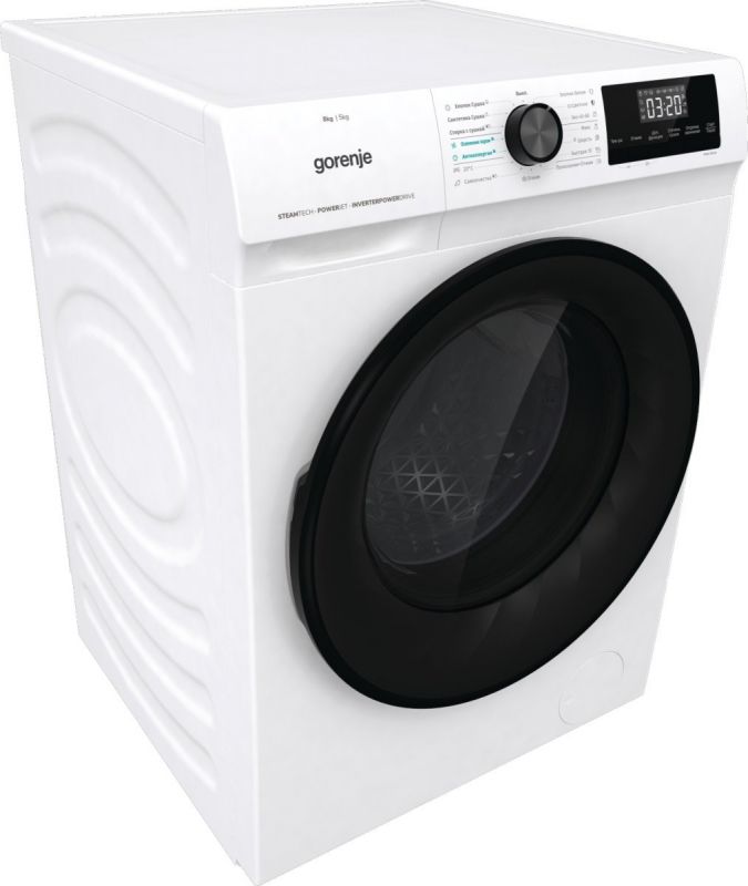 Прально-сушильна машина Gorenje WD8514S, 8кг (5кг), 1400, A+, глибина 61см, Дісплей, Інвертор, Білий,