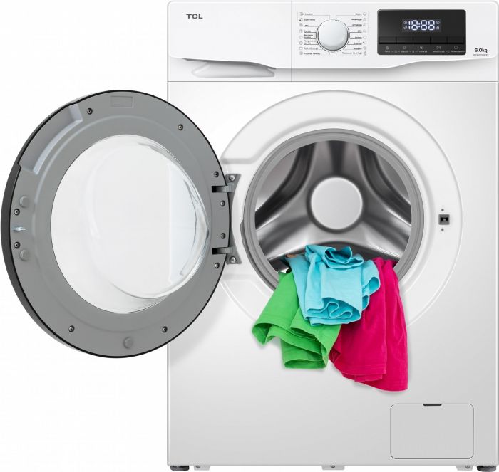 Пральна машина з фронт. завантаженням TCL FF0612WF0, 6кг, 1200 об/хв., A+++, 45 см, дисплей, білий