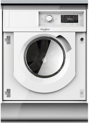 Вбуд. прально-сушильна машина Whirlpool BIWDWG75148, 7кг (5кг), 1400, A+++, Пара, 60см, Дисплей, Білий