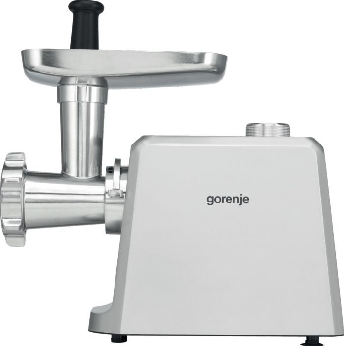 М'ясорубка Gorenje MG2502SJX/2500 Вт/ реверс/ 2.1 кг/хв./3 диски + 3 насадки/шнекова соковижималка/система захисту/корпус-пластик+метал