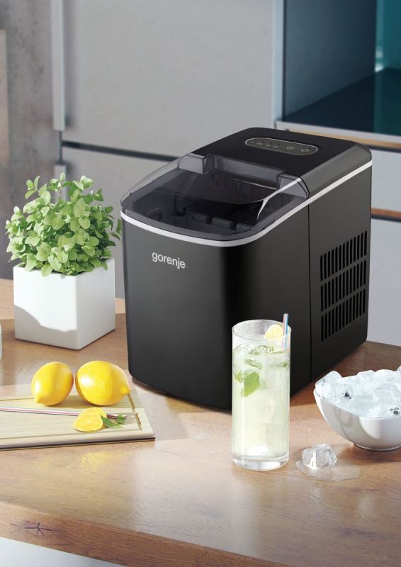 Льодогенератор побутовий Gorenje IMC1200B/ 12 кг/день/ об'єм - 2.2 л/ швидк. пригот.- 9 хв/електронне упр/чорний