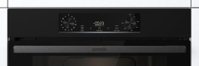Духовка Gorenje BOS6737E06B/ 77 л/ IconLed/ гриль/ таймер/швидкий нагрів/ приготування на пару/чорний