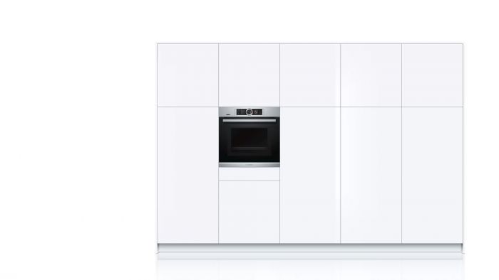 Вбудовувана ел. духова шафа з СВЧ Bosch HNG6764S6 - Ш-60см/ф-я пару/14 реж/67л./А/чорний