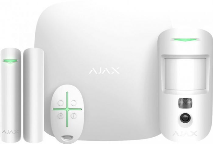 Комплект охоронної сигналізації Ajax StarterKit Cam Plus білий