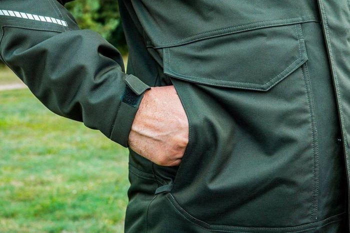 Куртка робоча NEO CAMO, розмір L (52), з мембраною з TPU, водостійкість 5000мм, світлоповертаючі елементи, капюшон
