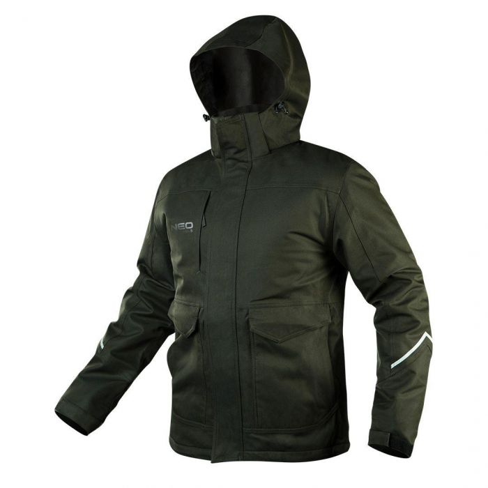 Куртка робоча NEO CAMO, розмір XL (54), з мембраною з TPU, водостійкість 5000мм, світлоповертаючі елементи, капюшон