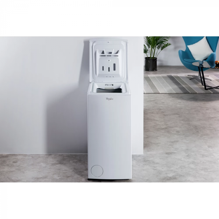 Пральна машина з верт. завант. Whirlpool TDLR60210, 6кг, 1200, A+++, 40см, Білий