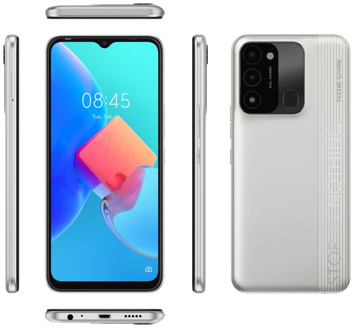 Смартфон TECNO Spark 8С (KG5k) 4/64Gb 2SIM Diamond Grey