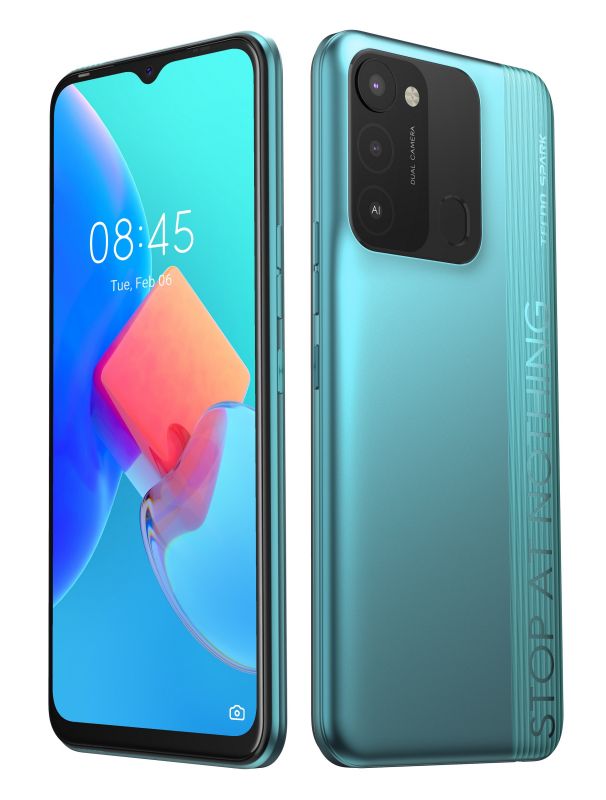 Смартфон TECNO Spark 8C (KG5k) 4/128Gb 2SIM Turquoise Cyan