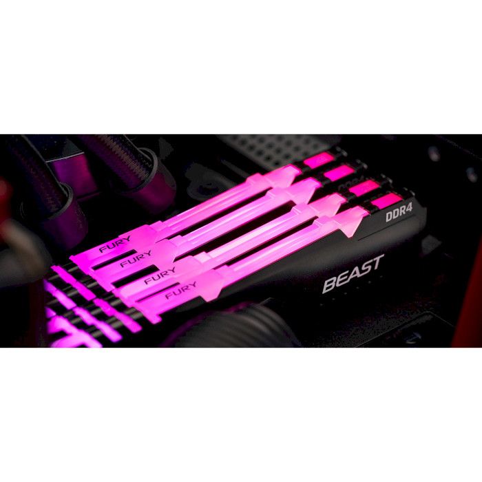 Пам'ять ПК Kingston DDR4 16GB 2666 FURY Beast RGB