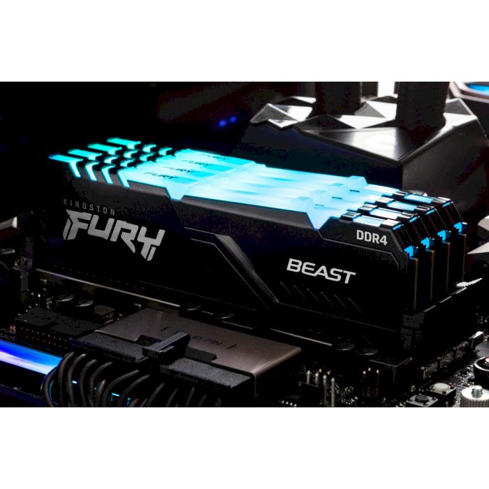 Пам'ять ПК Kingston DDR4 16GB 2666 FURY Beast RGB