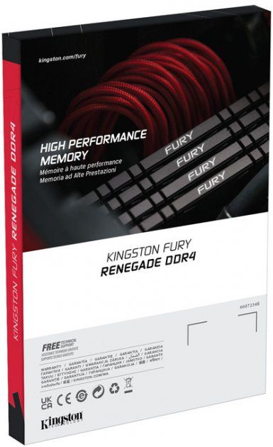 Пам'ять ПК Kingston DDR4 32GB 3200 FURY Renegade Black