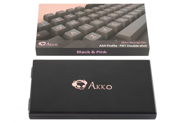 Akko Кейкапи Black&Pink ASA Fullset Keycaps, EU, Blue