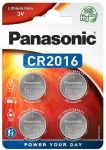 Батарейка Panasonic літієва CR2016 блістер, 4 шт.