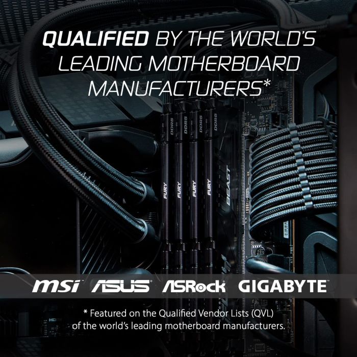 Пам'ять ПК Kingston DDR5 8GB 6000 FURY Beast Black