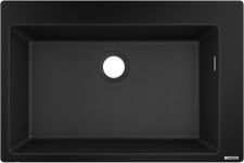Кухонна мийка Hansgrohe S51 S510-F660/43313170/граніт/прямокутна/770х510х190/на стільницю/чорний графіт
